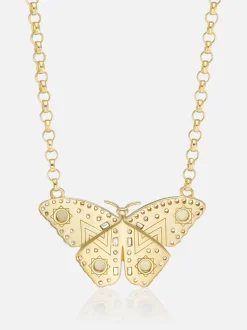 Butterfly Pendant Necklace Pearl