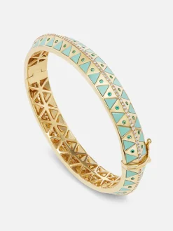 Chubby Stone Inlay Bangle