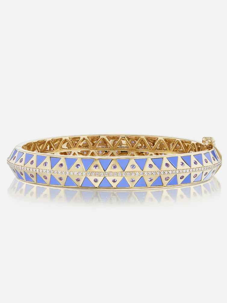 Chubby Stone Inlay Bangle