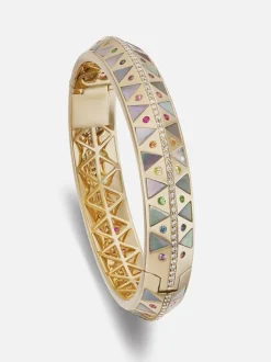 Chubby Stone Inlay Bangle