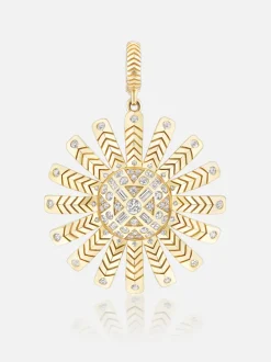 Chubby Sunflower Diamond Pendant