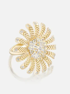 Chubby Sunflower Diamond Ring
