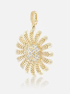 Chubby Sunflower Diamond Pendant