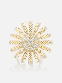 Chubby Sunflower Diamond Ring
