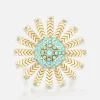 Chubby Sunflower Turquoise Ring
