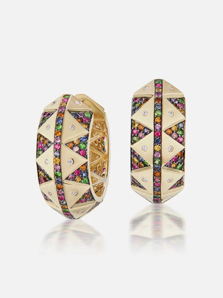 Chubby Talisman Hoop Earrings