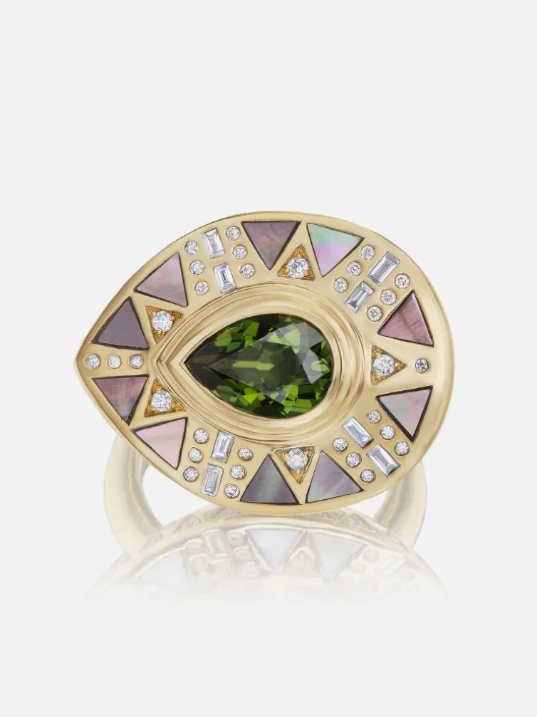 Cleopatra's Tear Cocktail Ring