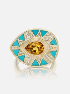 Cleopatra's Tear Cocktail Ring