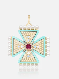 Crux Pearl Tipped Pendant Ruby