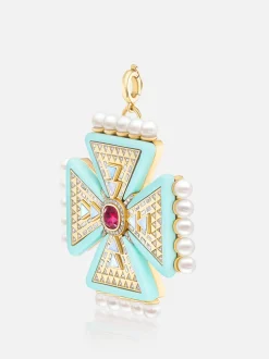 Crux Pearl Tipped Pendant Ruby