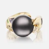 Dark Pearl Claw Ring