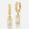 Diamond Baguette Drop Huggies