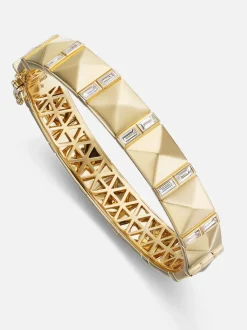 Double Baguette Stud Bangle