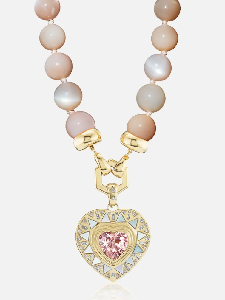 Garnet and Moonstone Necklace