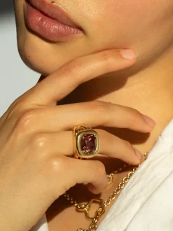 Giza Ring Brown Zircon 13.89ct