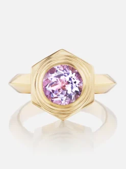 Hexed Amethyst Ring
