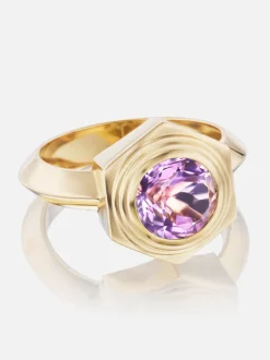 Hexed Amethyst Ring