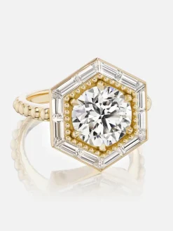 Hexed Baguette Ring