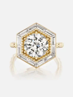 Hexed Baguette Ring