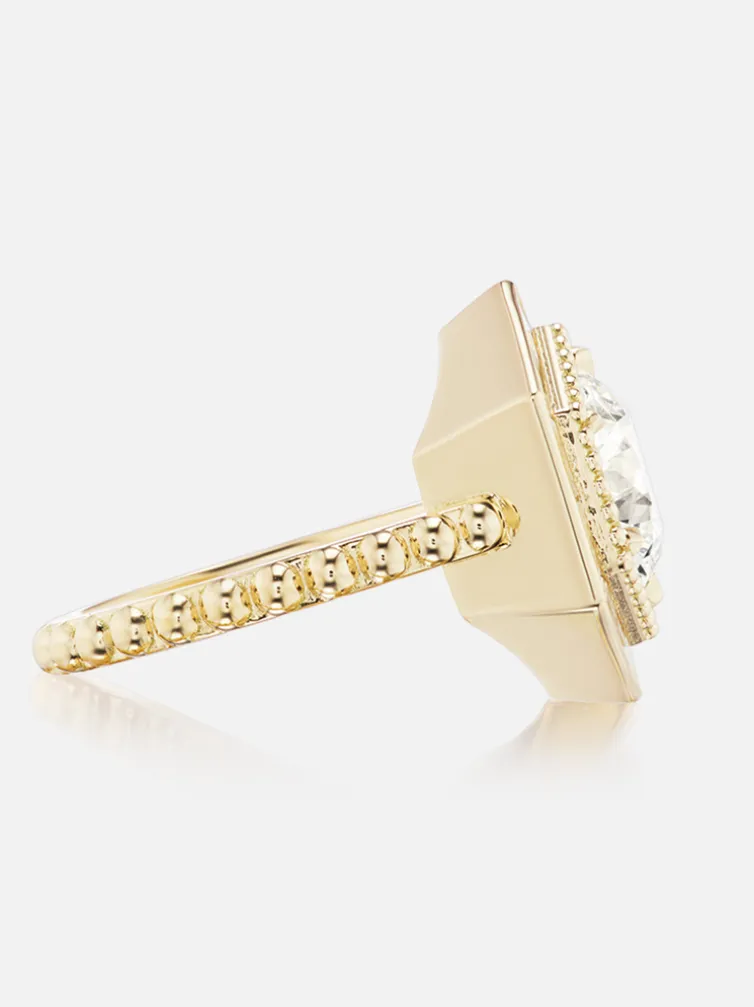Hexed Baguette Ring