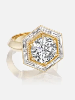 Hexed Baguette Ring
