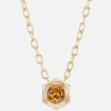 Hexed Citrine Pendant Necklace