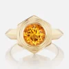 Hexed Citrine Ring