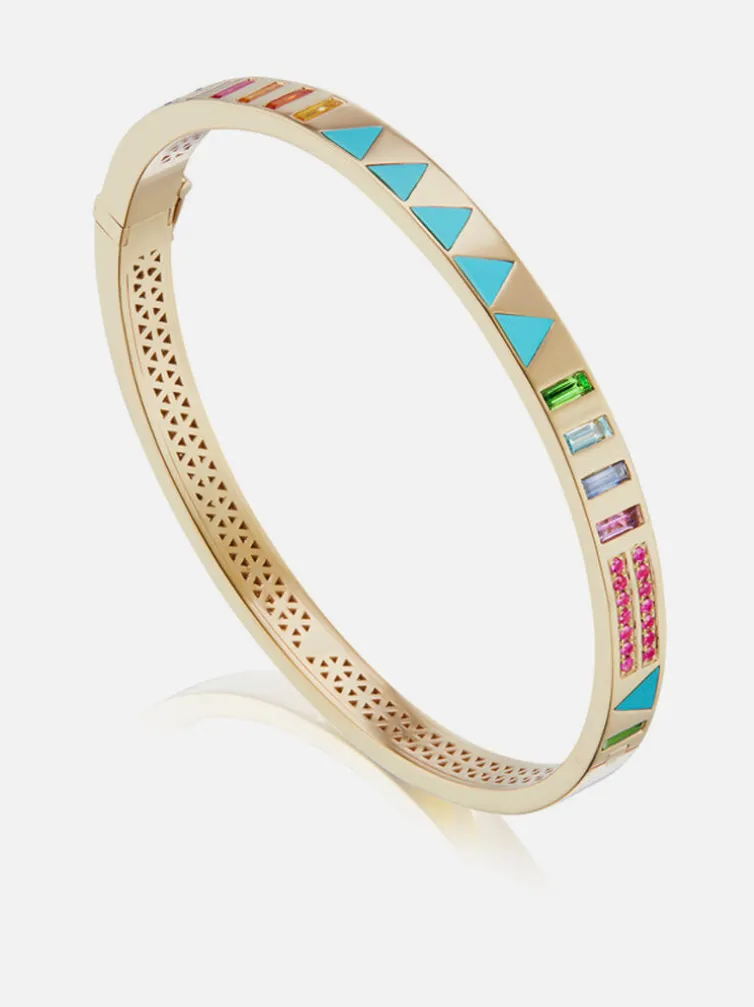 Juju Bangle - Triangle Inlay