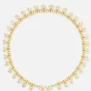 16" Knife Edge Bead Diamond Charm Foundation Necklace