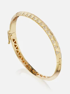 Knife Edge Diamond Bangle
