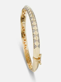 Knife Edge Diamond Bangle