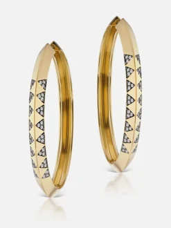 Knife Edge Hoop Earrings