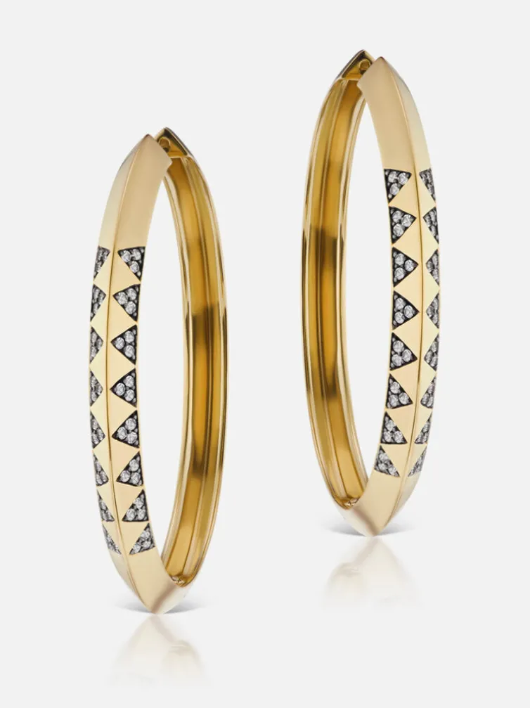 Knife Edge Hoop Earrings