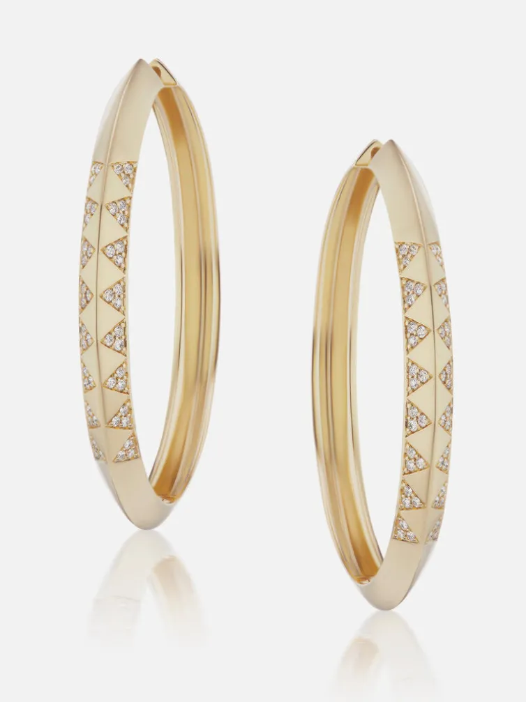 Knife Edge Hoop Earrings