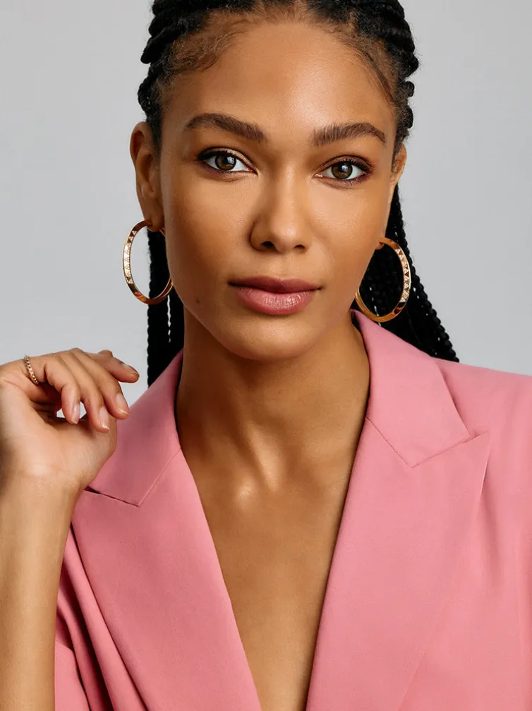 Knife Edge Hoop Earrings