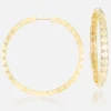 2" Knife Edge Hoops Diamond