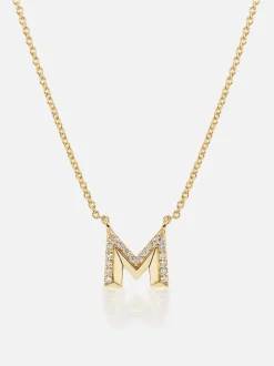 Knife Edge Initial Pendant Necklace
