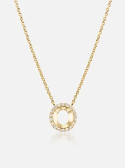 Knife Edge Initial Pendant Necklace