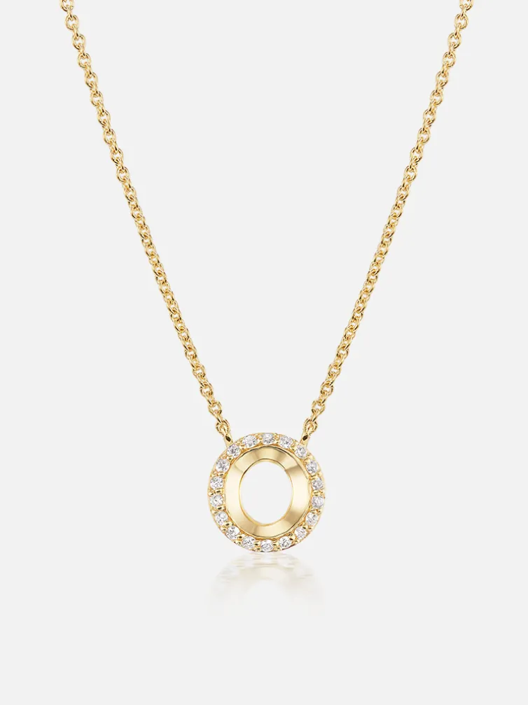 Knife Edge Initial Pendant Necklace