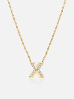Knife Edge Initial Pendant Necklace