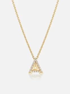 Knife Edge Initial Pendant Necklace