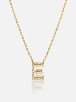 Knife Edge Initial Pendant Necklace