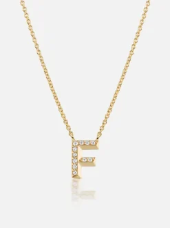 Knife Edge Initial Pendant Necklace