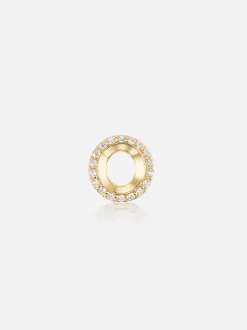 Knife Edge Initial Stud Earring