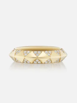 Knife Edge Pave Talisman Band