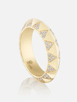 Knife Edge Pave Talisman Band