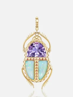 Major Scarab Pendant Amethyst Opal