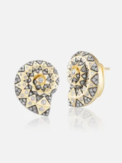 Major Shell Button Earrings