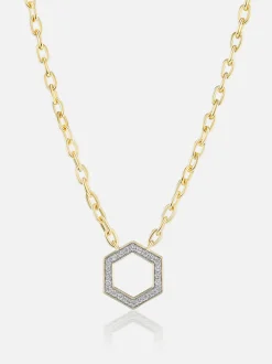 18" Mini Diamond Hexagon Foundation Cable Chain