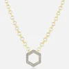 18" Mini Diamond Hexagon Foundation Rolo Chain